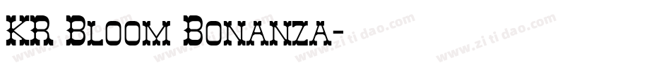 KR Bloom Bonanza字体转换